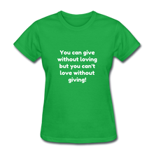 Load image into Gallery viewer, Love to Give - Women&#39;s - bright green
