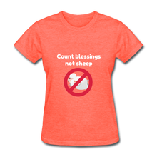 Load image into Gallery viewer, Count Blessings - Women&#39;s - heather coral
