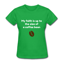 Load image into Gallery viewer, Coffee Bean Faith - Women&#39;s - bright green
