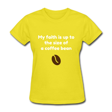 Load image into Gallery viewer, Coffee Bean Faith - Women&#39;s - yellow
