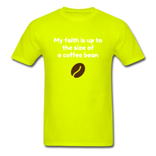 Load image into Gallery viewer, Coffee Bean Faith - Men&#39;s - safety green
